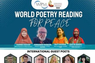 Poster của chương trình Đọc thơ Quốc tế vì Hòa bình 01.10.2025