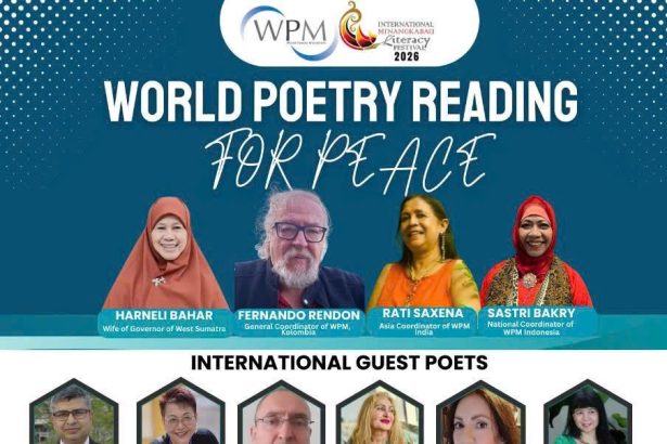 Poster của chương trình Đọc thơ Quốc tế vì Hòa bình 01.10.2025